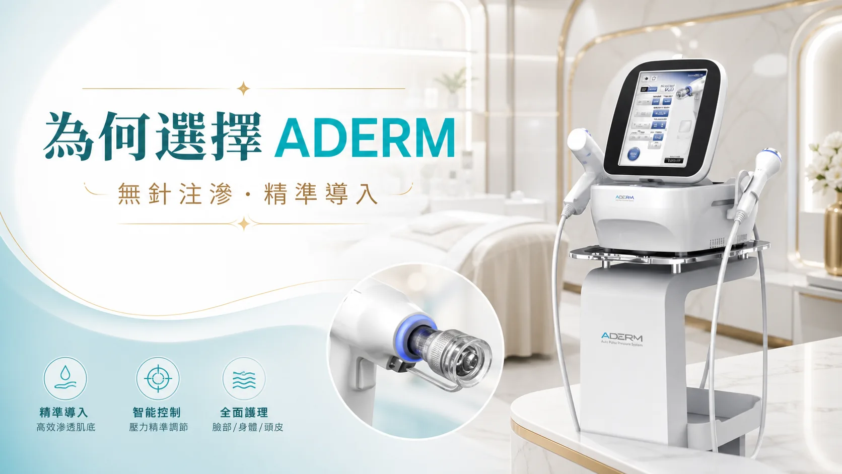 Why Choose ADERM?從無針水光、精華導入到美容院營運一次看清